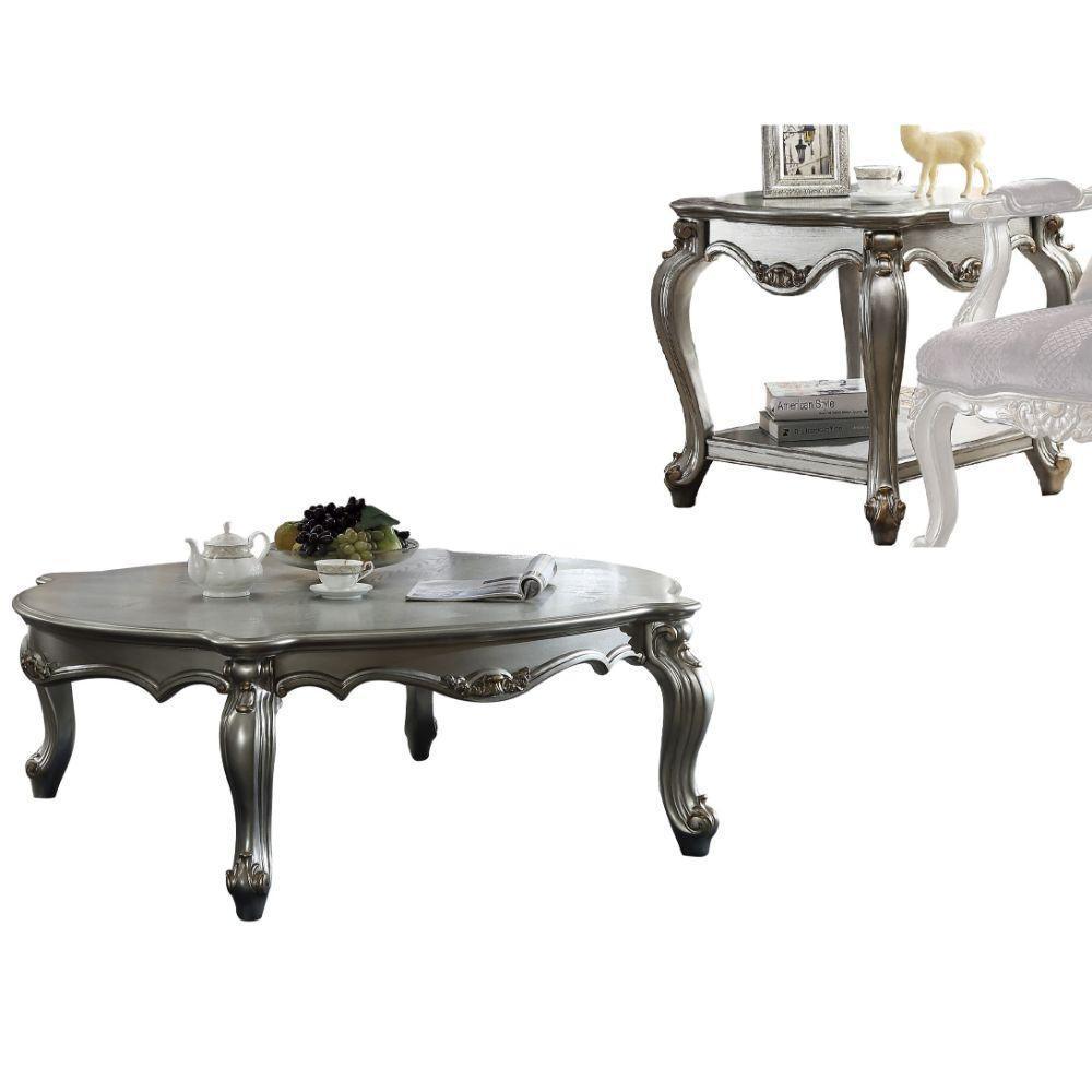 ACME Picardy Coffee Table, Antique Platinum FredCo