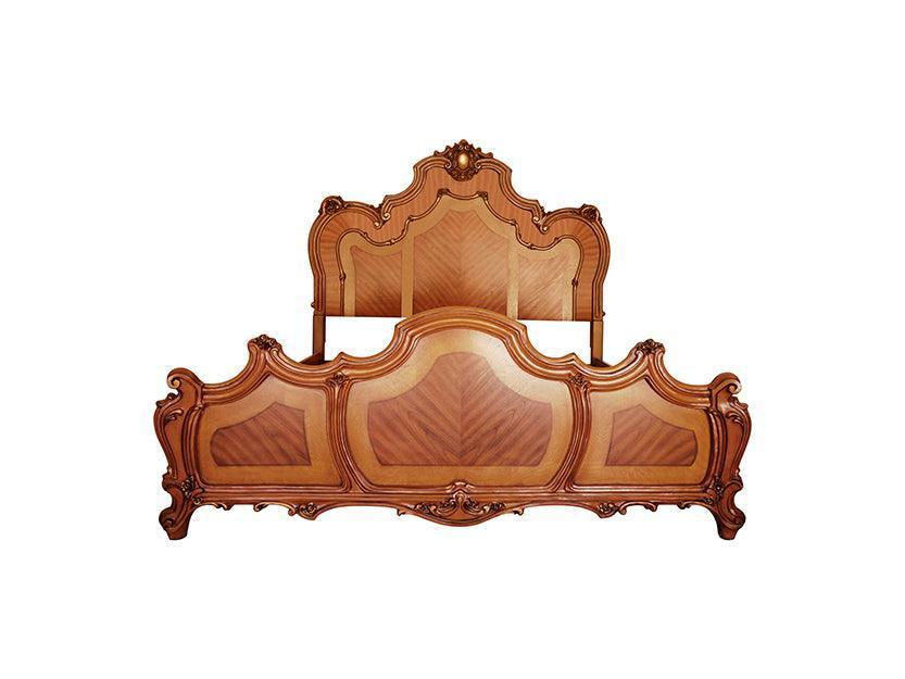 ACME Picardy Eastern King Bed, Honey Oak Finish FredCo