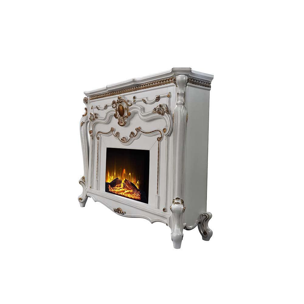 ACME Picardy Fireplace, Antique Pearl Finish FredCo