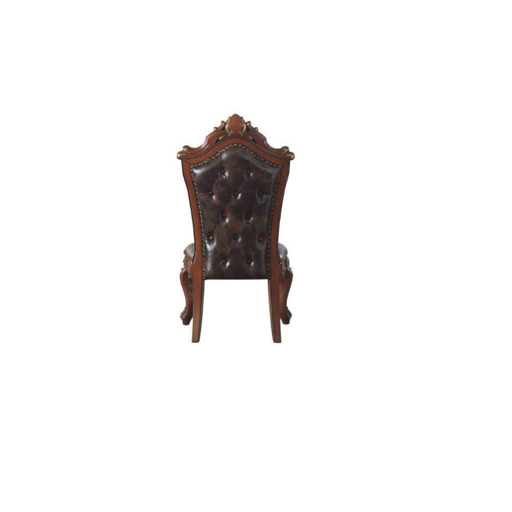 ACME Picardy Side Chair (Set-2), Honey Oak & PU FredCo