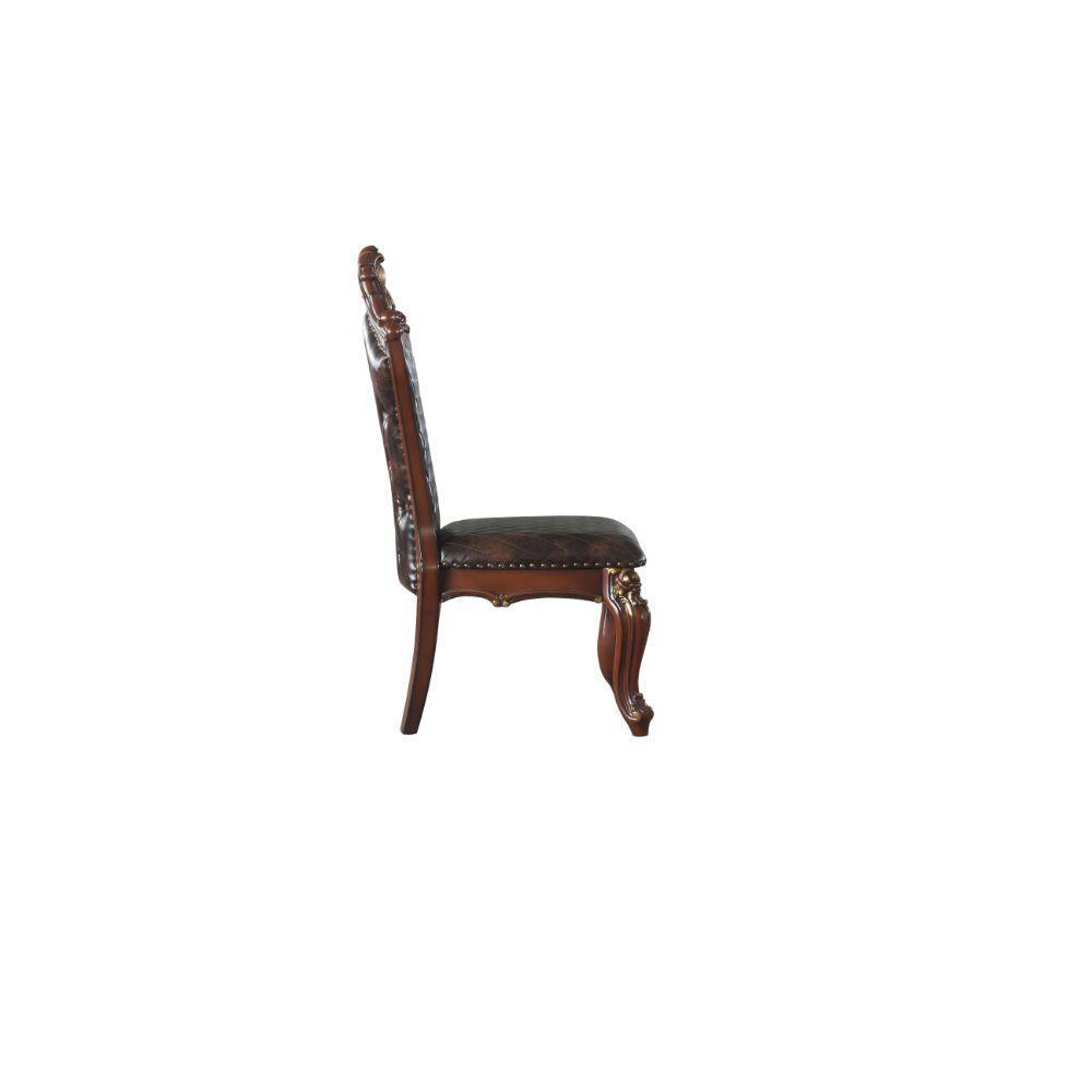 ACME Picardy Side Chair (Set-2), Honey Oak & PU FredCo