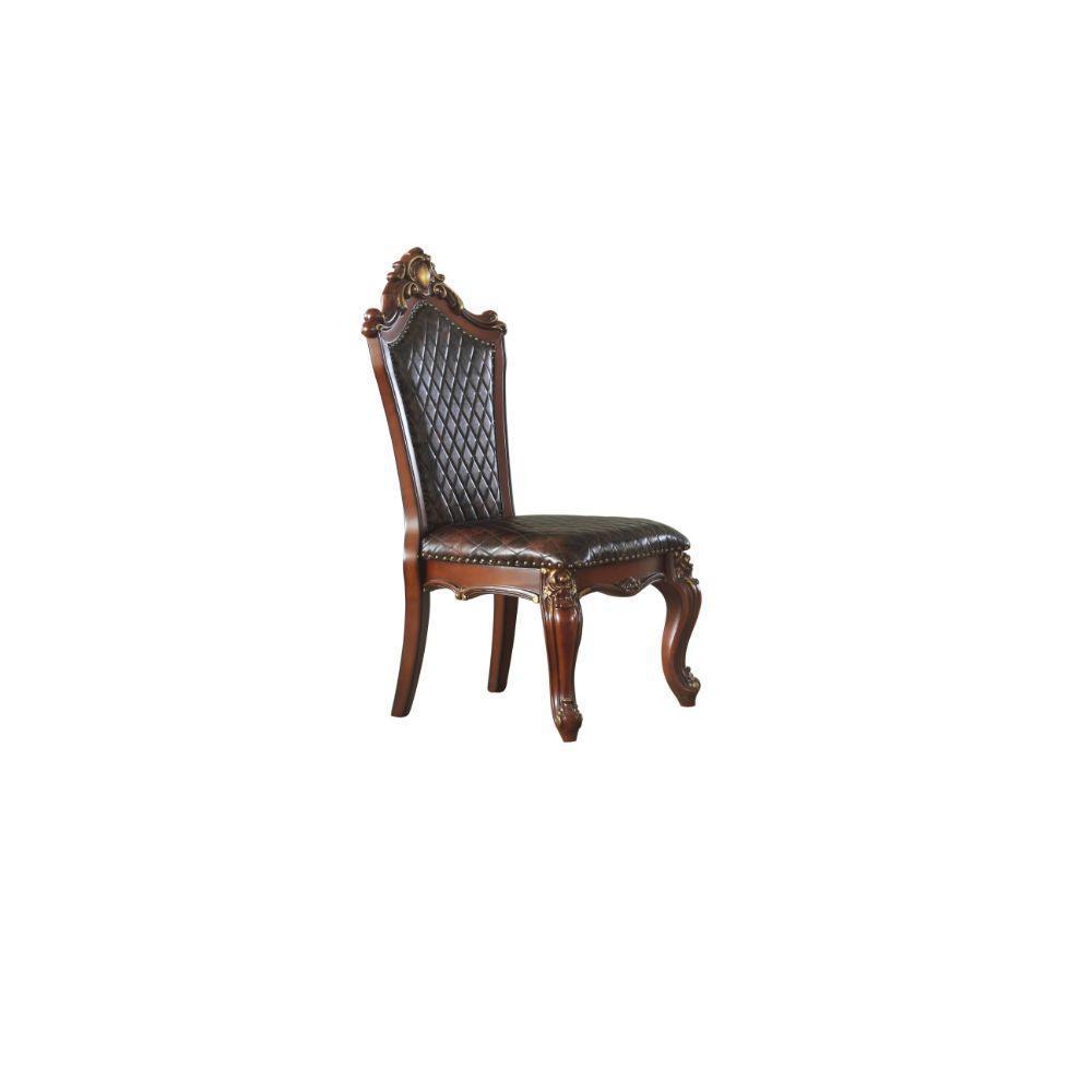 ACME Picardy Side Chair (Set-2), Honey Oak & PU FredCo