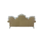 ACME Picardy Sofa w/5 Pillows, Antique Pearl & Butterscotch PU FredCo