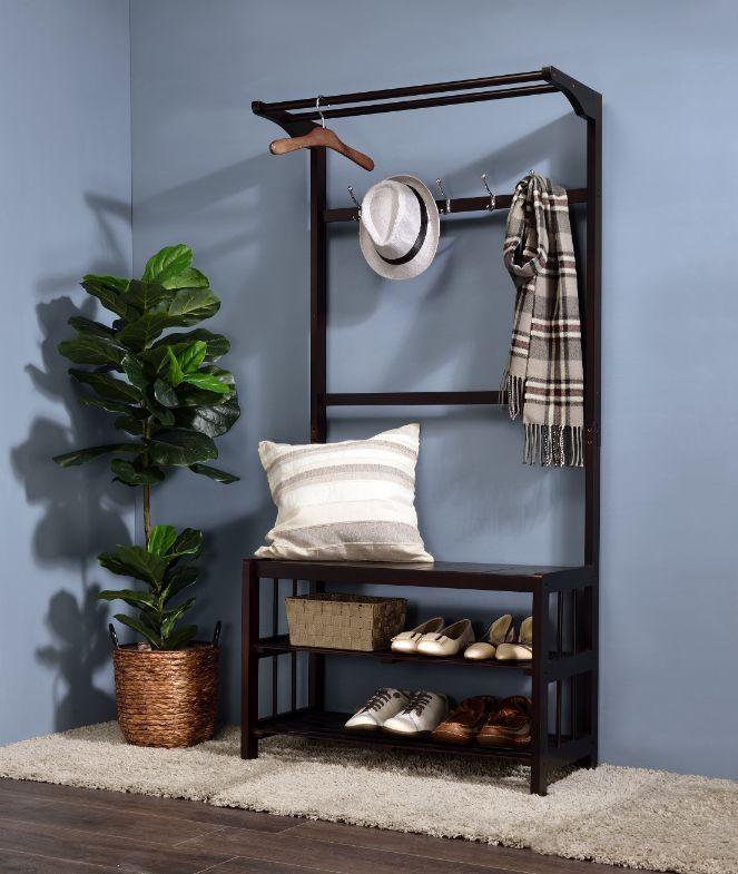 ACME Pieria Hall Tree, Espresso Finish FredCo