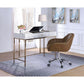 ACME Piety Vanity Desk, Silver PU & Champagne FredCo