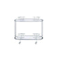 ACME Piffo Serving Cart & Bar Table, Clear Glass & Chrome Finish FredCo