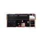 ACME Prescott Bookshelf (2 Compartments), Black & Rose-Gold FredCo