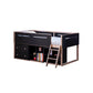 ACME Prescott Bookshelf (2 Compartments), Black & Rose-Gold FredCo