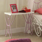 ACME Priya II Nightstand, White & Light Purple FredCo