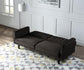 ACME Qinven Adjustable Sofa , Dark Brown Velvet FredCo