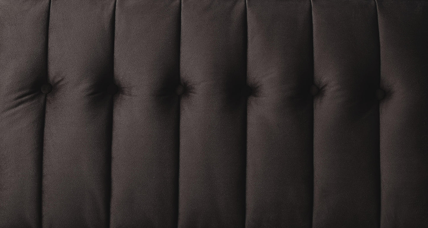 ACME Qinven Adjustable Sofa , Dark Brown Velvet FredCo