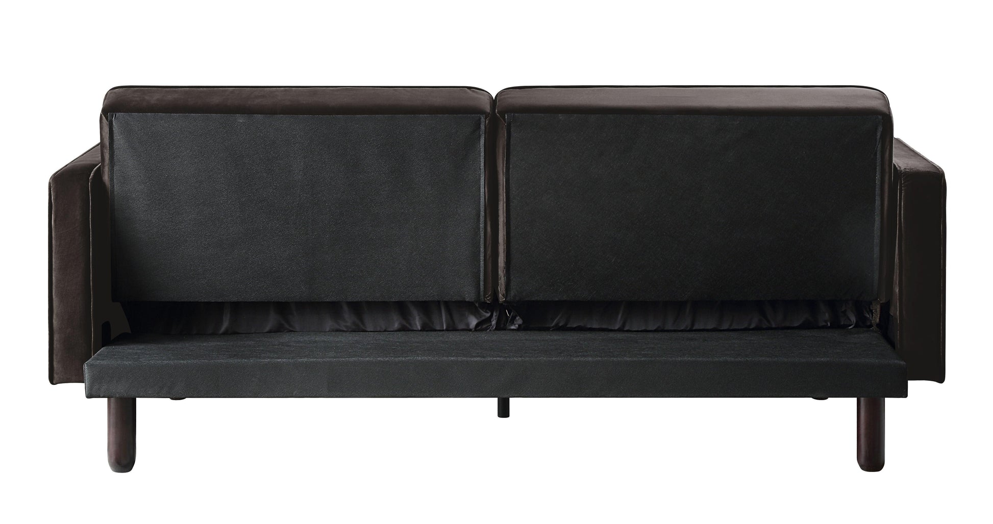 ACME Qinven Adjustable Sofa , Dark Brown Velvet FredCo