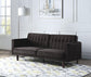 ACME Qinven Adjustable Sofa , Dark Brown Velvet FredCo