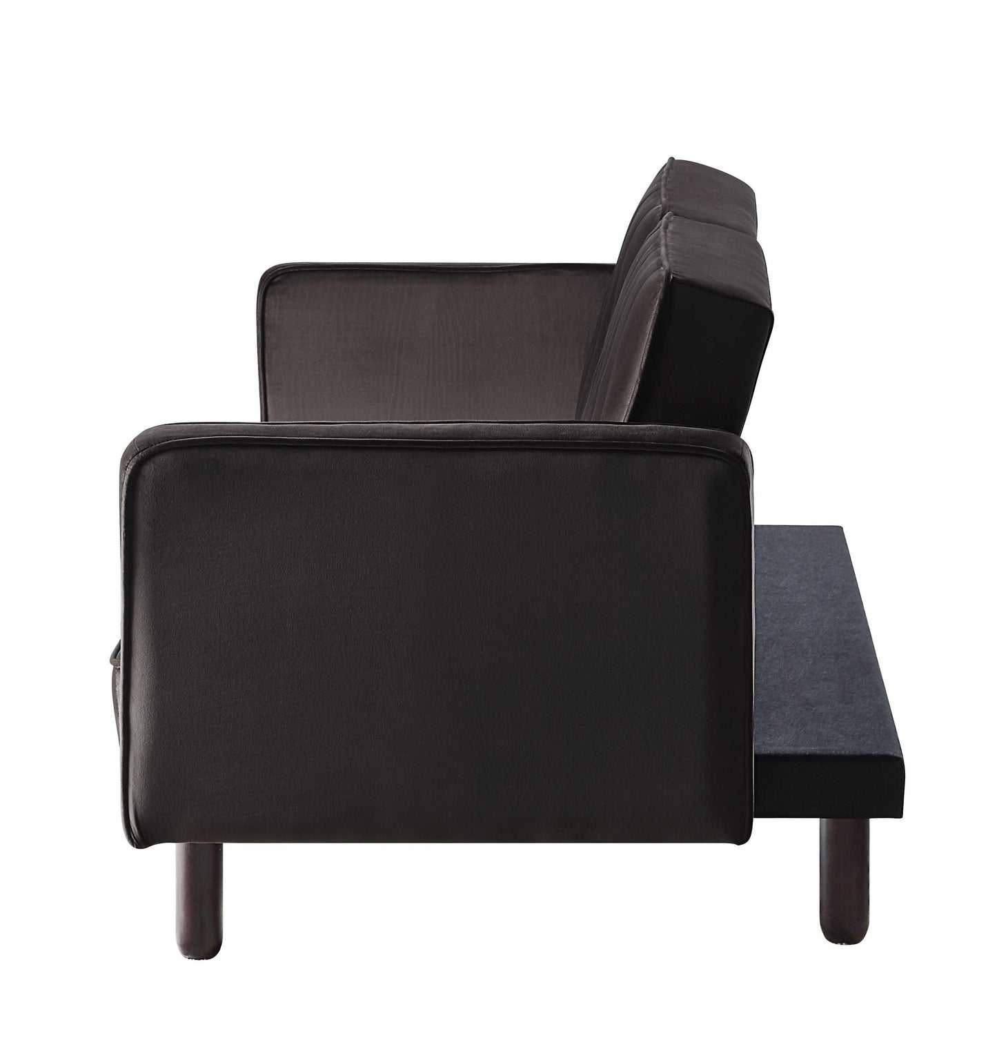 ACME Qinven Adjustable Sofa , Dark Brown Velvet FredCo