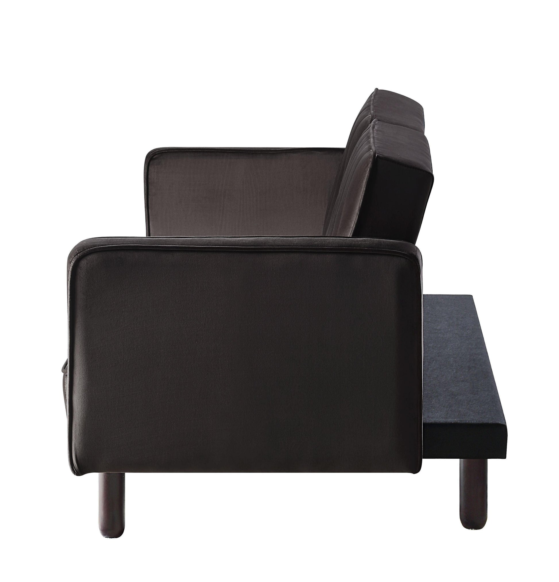ACME Qinven Adjustable Sofa , Dark Brown Velvet FredCo