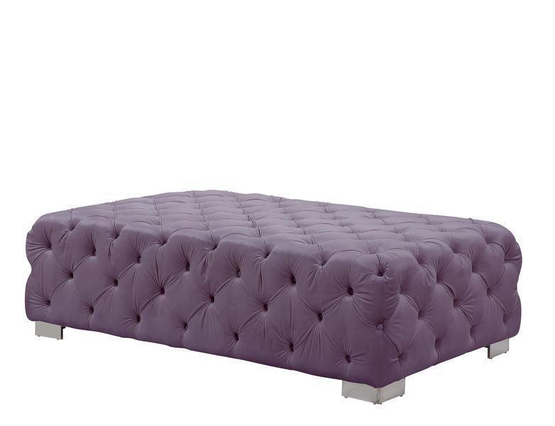 ACME Qokmis Sectional - Ottoman, Purple Velvet FredCo