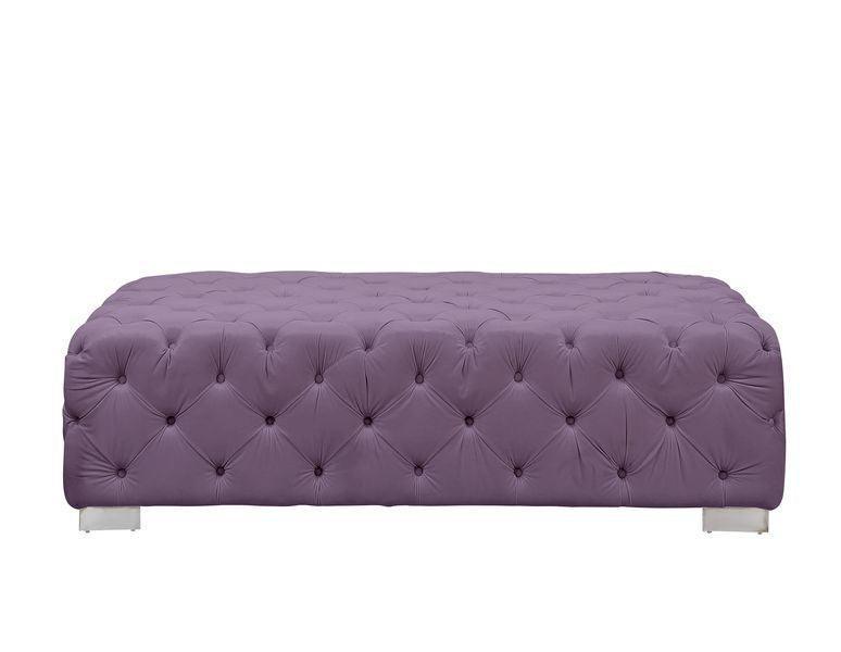 ACME Qokmis Sectional - Ottoman, Purple Velvet FredCo