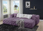 ACME Qokmis Sectional - Ottoman, Purple Velvet FredCo