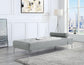 ACME Quenti Sofa Bed w/Pillow, Gray Melange Velvet FredCo