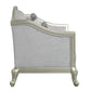 ACME Qunsia Sofa w/5 Pillows, Light Gray Linen & Champagne Finish FredCo