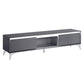 ACME Raceloma TV stand , LED, Gray & Chrome Finish FredCo