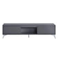ACME Raceloma TV stand , LED, Gray & Chrome Finish FredCo