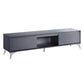 ACME Raceloma TV stand , LED, Gray & Chrome Finish FredCo