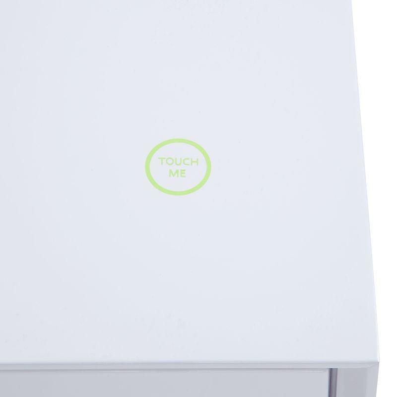 ACME Raceloma TV stand , LED, White & Chrome Finish FredCo