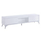 ACME Raceloma TV stand , LED, White & Chrome Finish FredCo