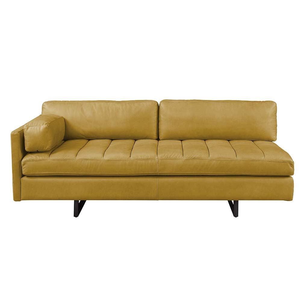 ACME Radia Sofa w/Pillow, Turmeric Top Grain Leather FredCo