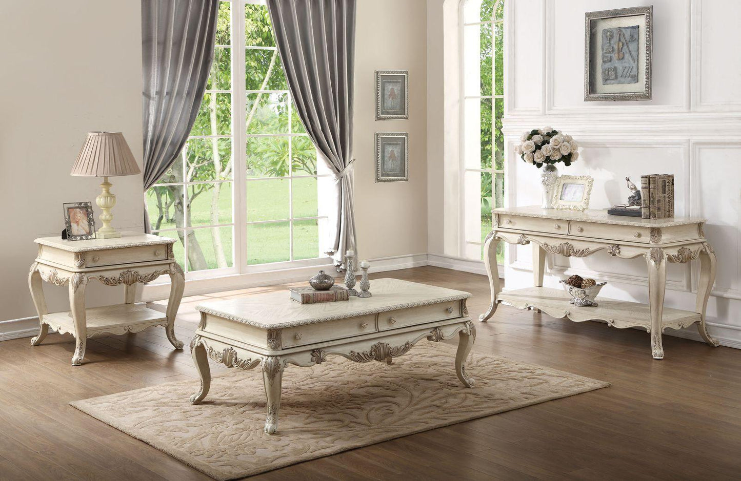 ACME Ragenardus Coffee Table, Antique White FredCo