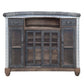 ACME Rahma Bar Table, Antique Ebony Top Grain Leather & Aluminum FredCo