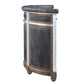 ACME Rahma Bar Table, Antique Ebony Top Grain Leather & Aluminum FredCo