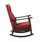 ACME Raina Rocking Chair, Red PU & Espresso Finish FredCo