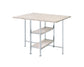 ACME Raine Counter High Table, Antique White & Chrome Finish FredCo