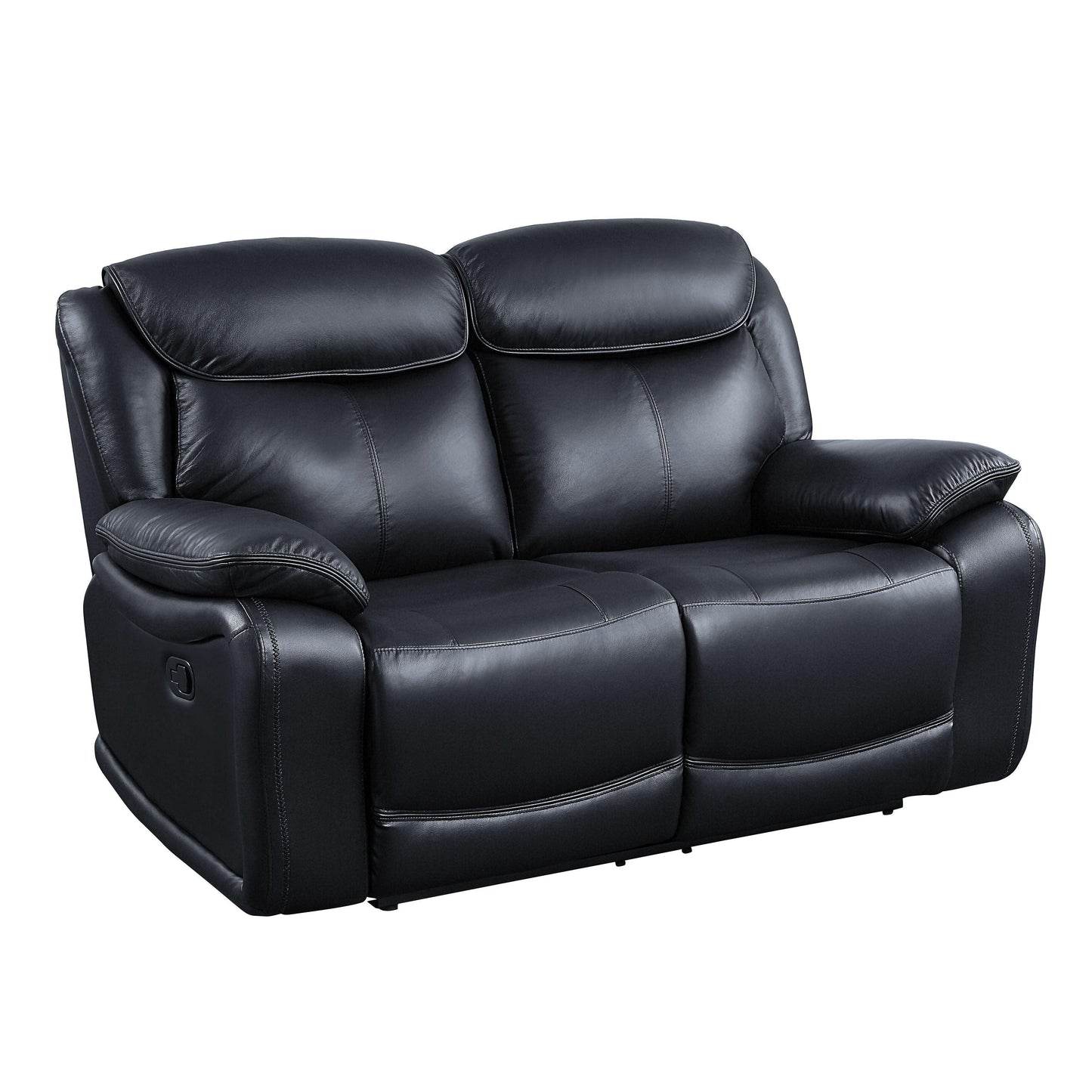 ACME Ralorel Motion Loveseat, Black Top Grain Leather FredCo