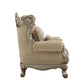 ACME Ranita Chair w/2 Pillows, Fabric & Champagne 51042 FredCo