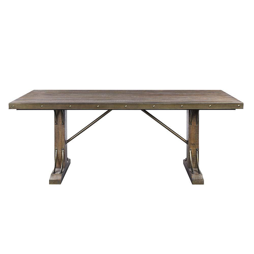 ACME Raphaela Dining Table, Weathered Cherry Finish FredCo