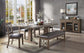 ACME Raphaela Dining Table, Weathered Cherry Finish FredCo