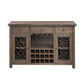 ACME Raphaela Server w/Cup Holder & Wine Rack, Weathered Cherry Finish FredCo
