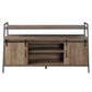 ACME Rashawn TV Stand , Rustic Oak & Black Finish FredCo