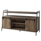 ACME Rashawn TV Stand , Rustic Oak & Black Finish FredCo