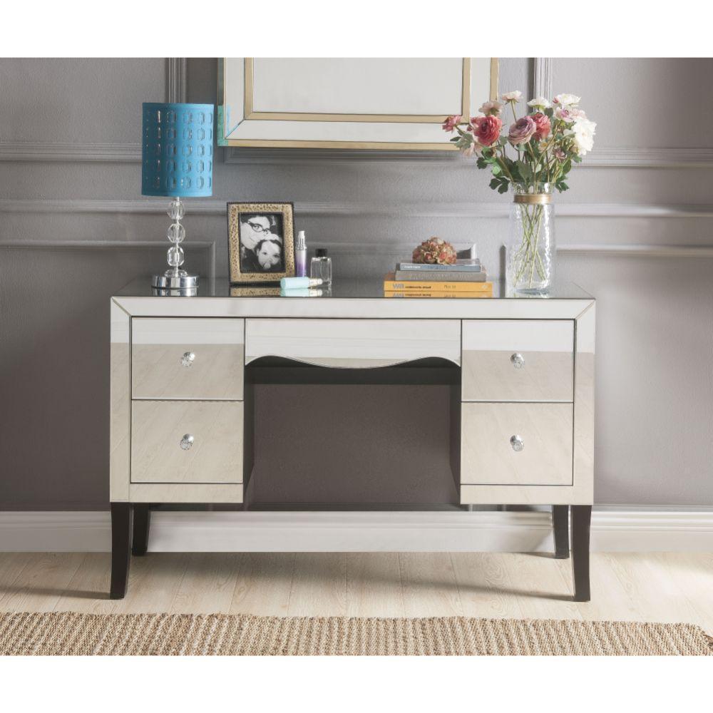 ACME Ratana Vanity Desk, Mirrored FredCo