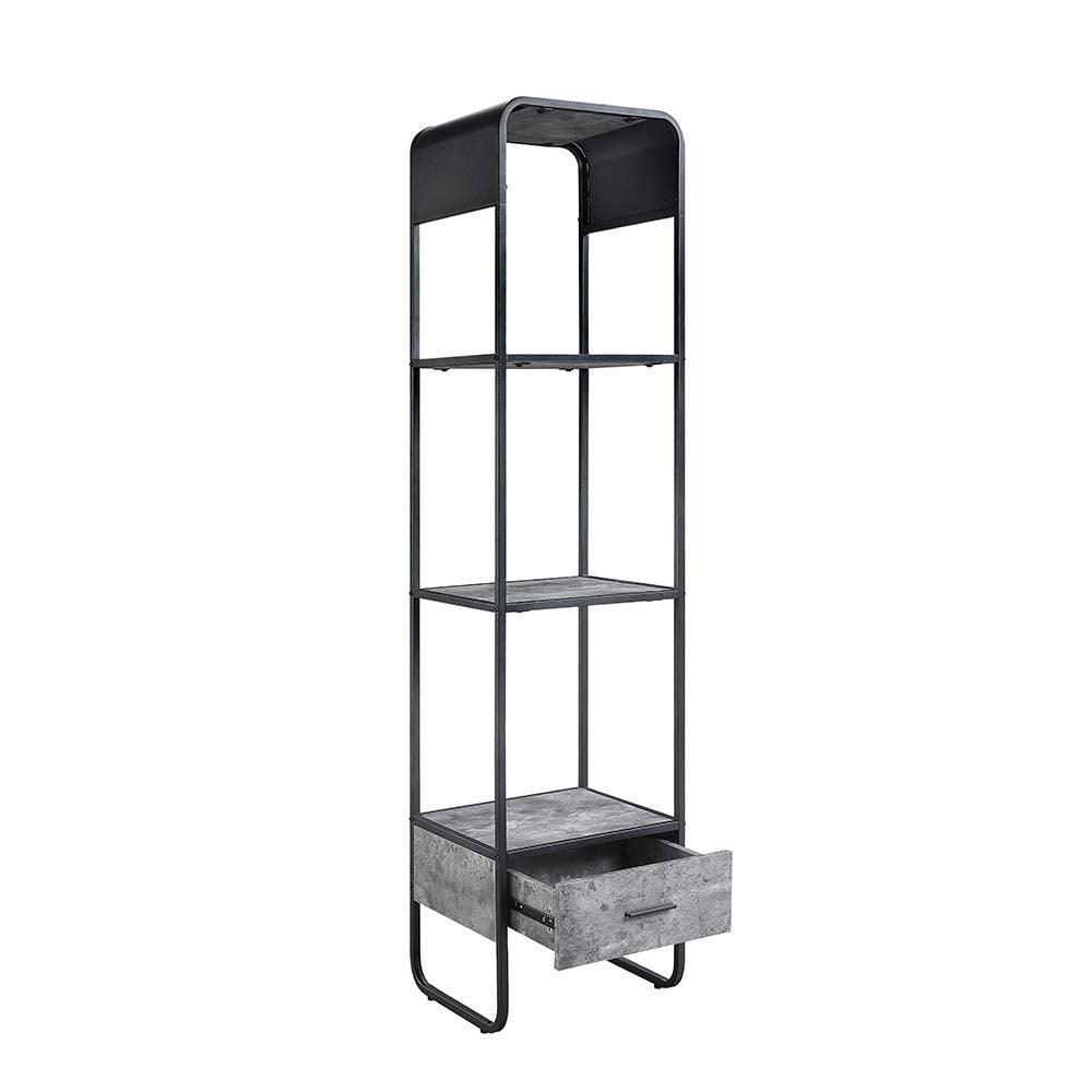 ACME Raziela Side Pier, Concrete Gray & Black Finish FredCo