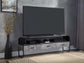 ACME Raziela TV Stand,Concrete Gray & Black Finish FredCo