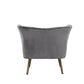 ACME Reese Accent Chair, Gray Velvet & Gold FredCo