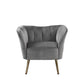 ACME Reese Accent Chair, Gray Velvet & Gold FredCo