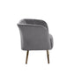 ACME Reese Accent Chair, Gray Velvet & Gold FredCo