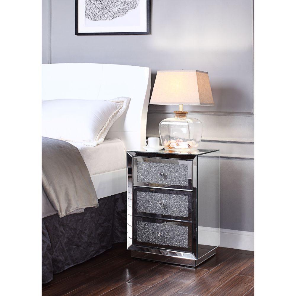 ACME Rekha Accent Table, Mirrored FredCo