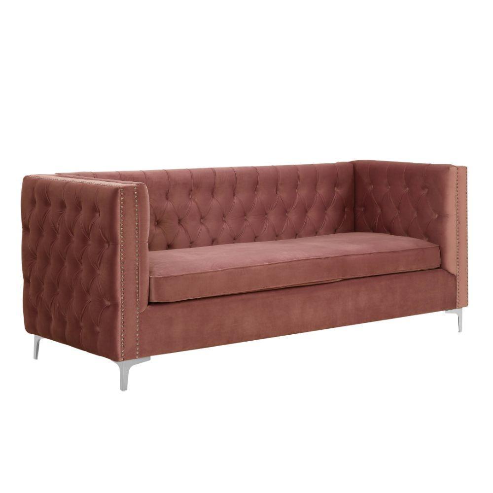 ACME Rhett Sectional Sofa, Dusty Pink Velvet FredCo